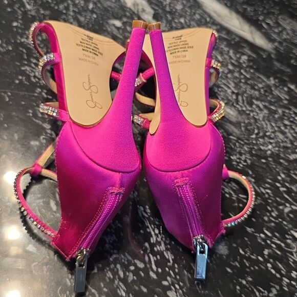 BRAND NEW JESSICA SIMPSON WOMEN'S SIDRA RHINESSTONE STILETTO HEEL SANDAL - Picture 14 of 16